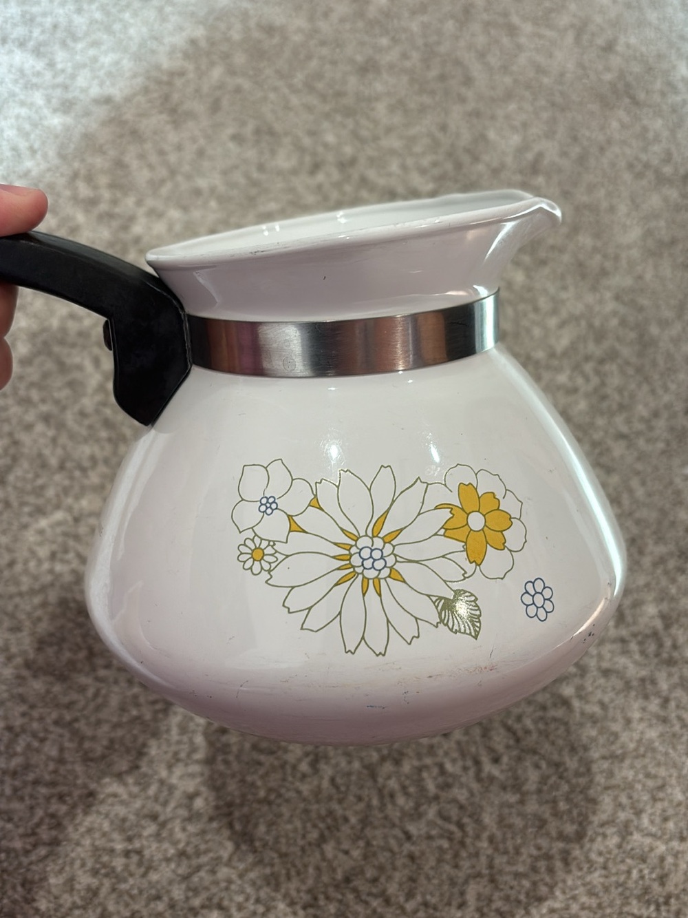 Vintage Cottage Core Corning Ware Floral 6 Cup Teapot/Kettle